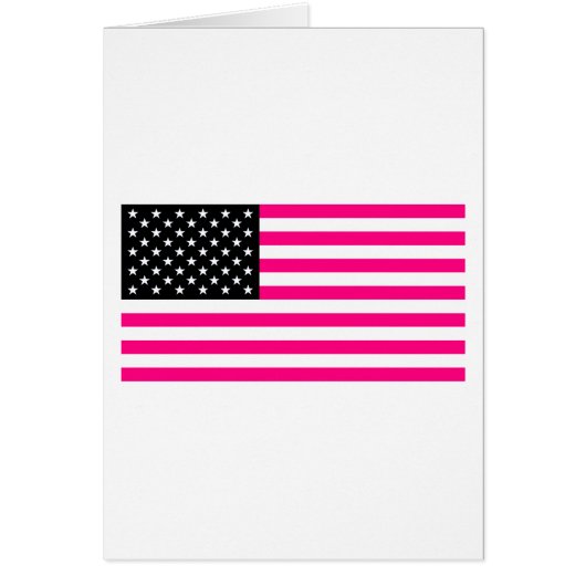 pink american flag cards (Front)