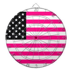 pink american flag dart board