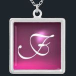 Pink Amethyst Gem  Monogram Silver Plated Necklace<br><div class="desc">Elegant and unique design  with gemstone. Very accurated nurbs modeling and rendering in 3D Studio Max by Bulgan Lumini .Part from series Hyper Talismans.</div>