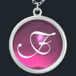 Pink Amethyst Gem  Monogram Silver Plated Necklace<br><div class="desc">Elegant and unique design  with gemstone. Very accurated nurbs modeling and rendering in 3D Studio Max by Bulgan Lumini .Part from series Hyper Talismans.</div>