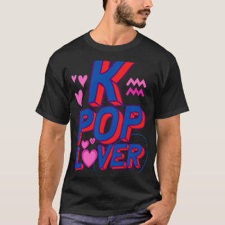 Pink &_ Purple Cute K-Pop T-Shirt