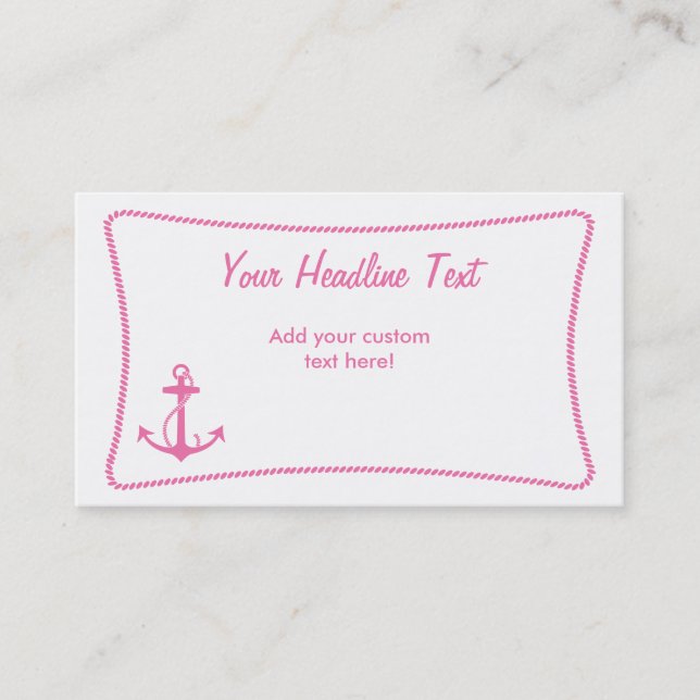 Pink Anchor Business Card (Front)