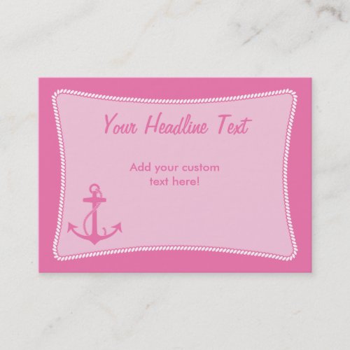 Pink Anchor Calling Card
