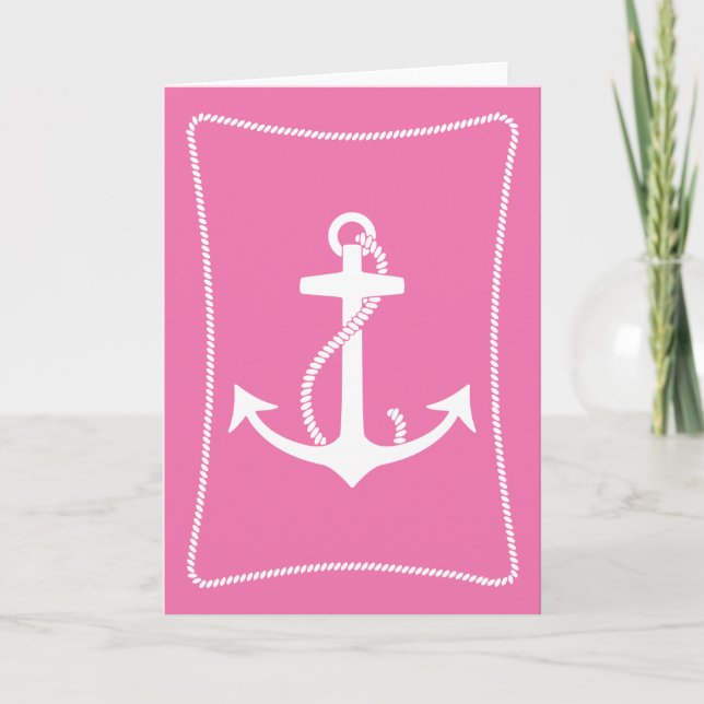 Pink Anchor Card (Front)