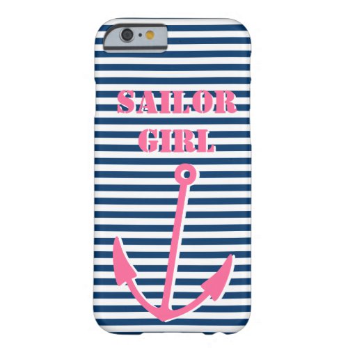 Pink anchor iPhone 6 case  Sailor girl