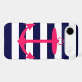 Pink Anchor Silhouette Case-Mate iPhone Case (Back (Horizontal))