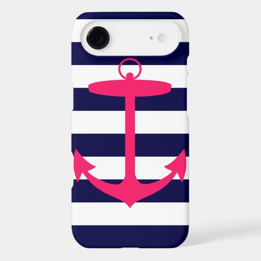 Pink Anchor Silhouette Case-Mate iPhone Case (Back)