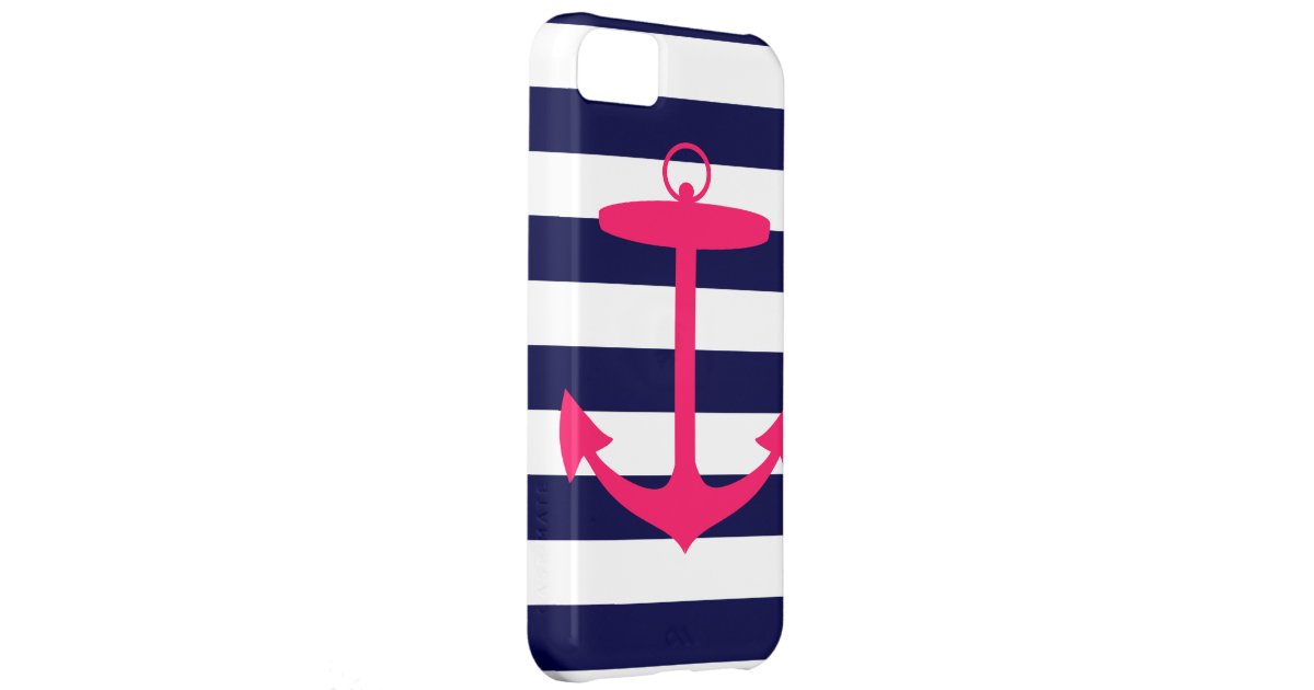 Pink Anchor Silhouette iPhone 5C Cover | Zazzle
