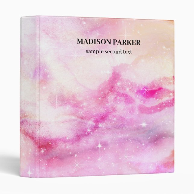 Pink And Beige Background  3 Ring Binder (Front/Spine)