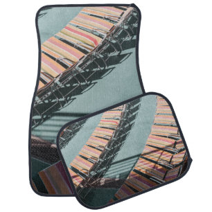 PINK-AND-BEIGE LOUNGER SEAT LOT CAR FLOOR MAT