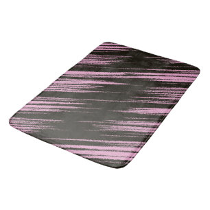 Pink and Black abstract Bath Mat