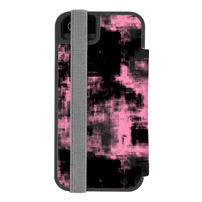pink and black abstract incipio iPhone wallet case (Folio Back)