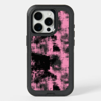pink and black abstract iPhone 15 pro case