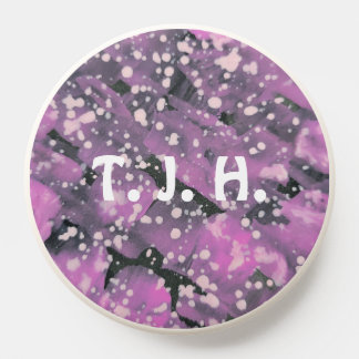Pink and Black Abstract PopSocket