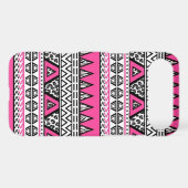 Pink and Black Aztec Print iPhone 4/4S Case (Back (Horizontal))