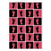 Pink and Black Baby Footprints (Front)