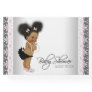 Pink and Black Baby Shower Guest Book Ethnic Girl