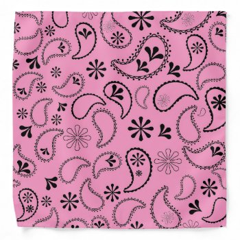 Pink And Black Bandana by QuoteLife at Zazzle