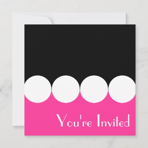 Pink and Black Birthday Invitation