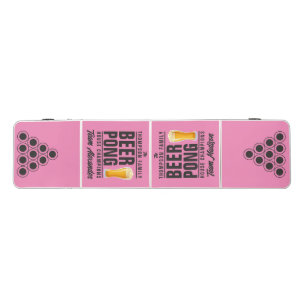 Pink and Black Brew Battle Champions Team Beer Pong Table