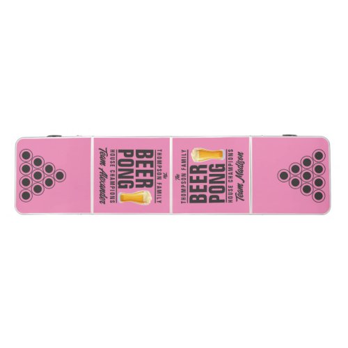 Pink and Black Brew Battle Champions Team Beer Pong Table
