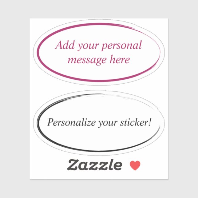 Pink and Black Brush Stroke Sticker (Sheet)