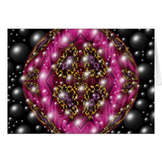 Pink and Black Bubble Design Cards