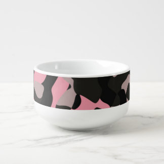 Pink and Black camo Soup Mug