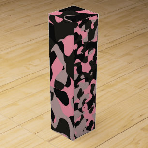 Pink and Black Camo Wine Box