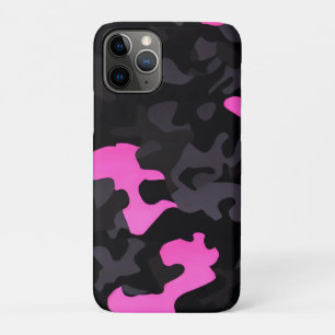 Pink and Black Camouflage iPhone 11 Pro Case