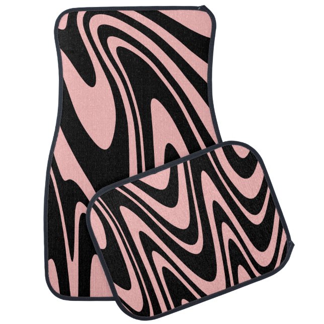 Pink and Black Car Mats (Set)
