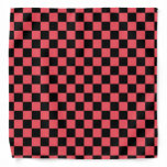 Pink And Black Checkerboard Pattern Bandana at Zazzle