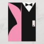 Pink and Black Cocktail Dress Dinner Party Invitation
