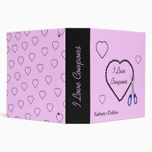 Pink and Black Coupon Organizer Binder