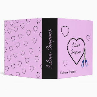 Pink and Black Coupon Organizer Binder