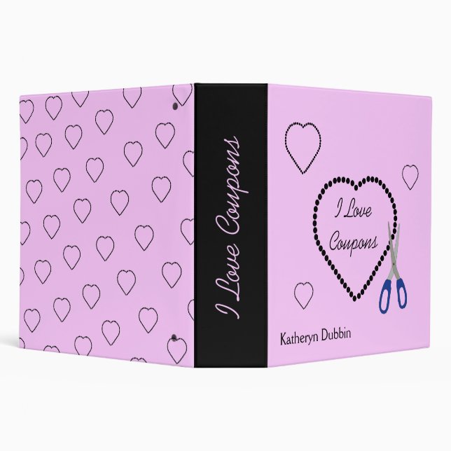 Pink and Black Coupon Organizer Binder (Background)