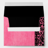Pink and Black Damask Return Address A7 Envelope (Back (Bottom))