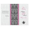 Pink and Black Damask Wedding Program