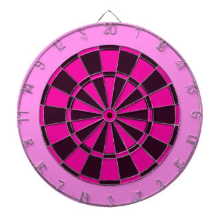 Pink and Black Dartboard