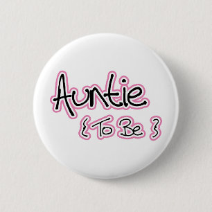 Pink and Black Design for Aunts Button
