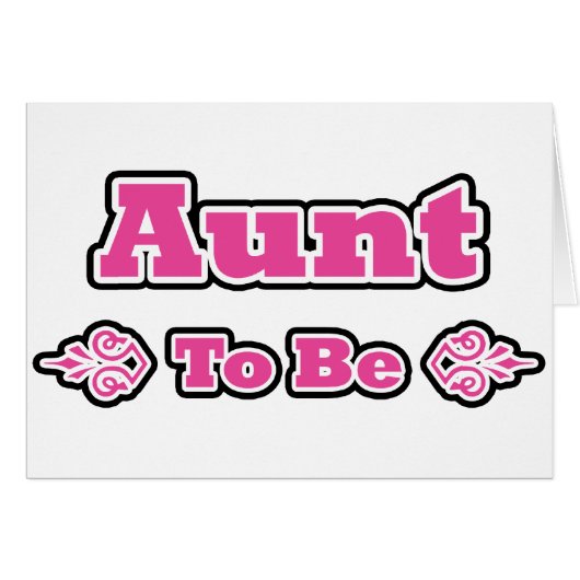 Pink and Black Design for Aunts Cards (Front Horizontal)