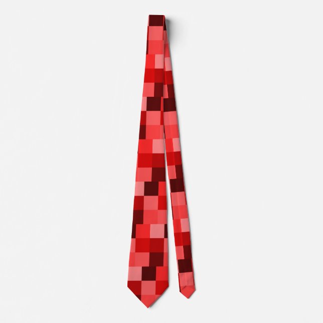 Pink and Black Digital Dazzle Camo Neck Tie (Front)