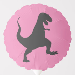 Pink and Black Dinosaur Balloon