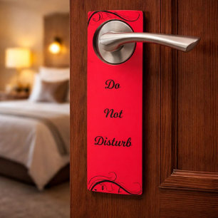 Pink and Black Do not disturb sign