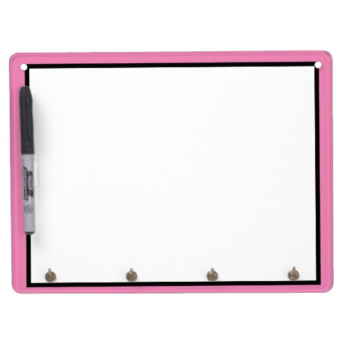 Pink And Black  Dry Erase Board With Keychain Holder