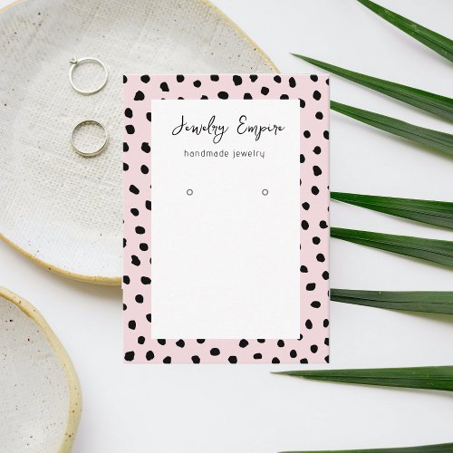 Pink and Black Earning Holder Business Card