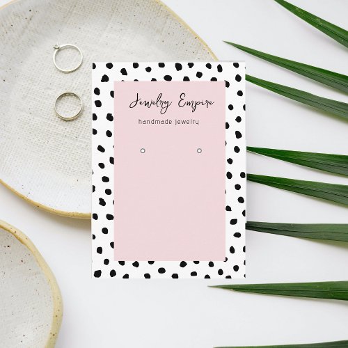 Pink and Black Earning Holder Business Card