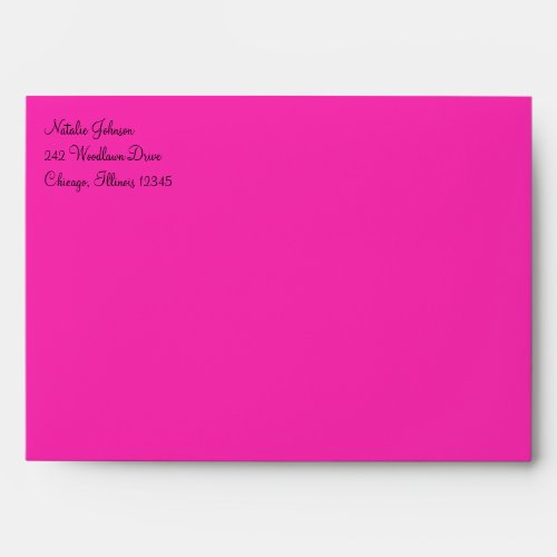 Pink and Black Envelope for 5x7 Sizes