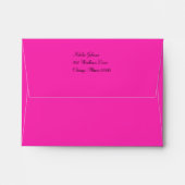 Pink and Black Envelope for RSVP Card (Back (Top Flap))