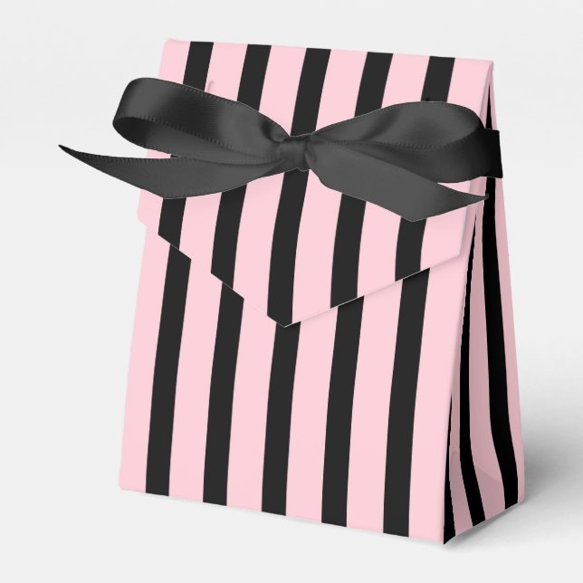 Pink and Black Favor Box (Front Side)